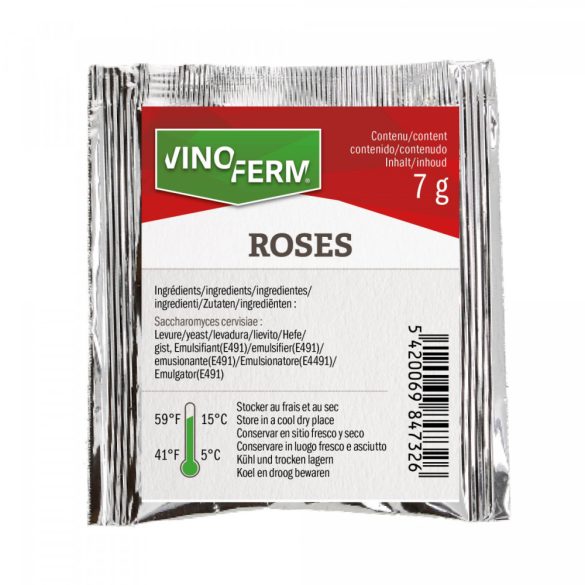  Dried wine yeast Vinoferm Roses 7 g 