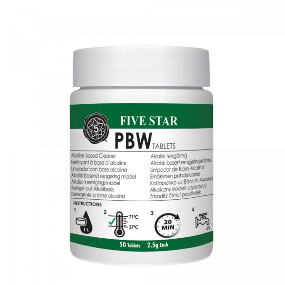  PBW Five Star tablets 50 x 2.5 g 