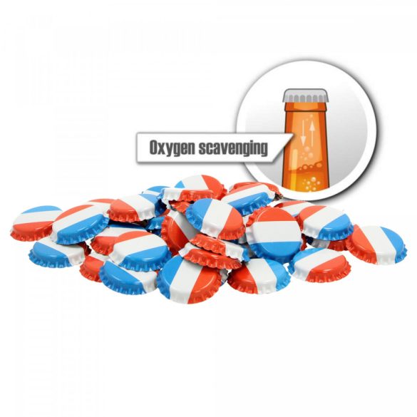 Koronazár 26 mm - oxigén elnyelő - Francia zászló- 100 db