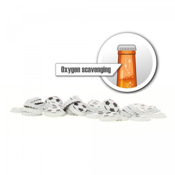 Crown corks 26 mm - oxygen scavenging - Football - 100 pcs 
