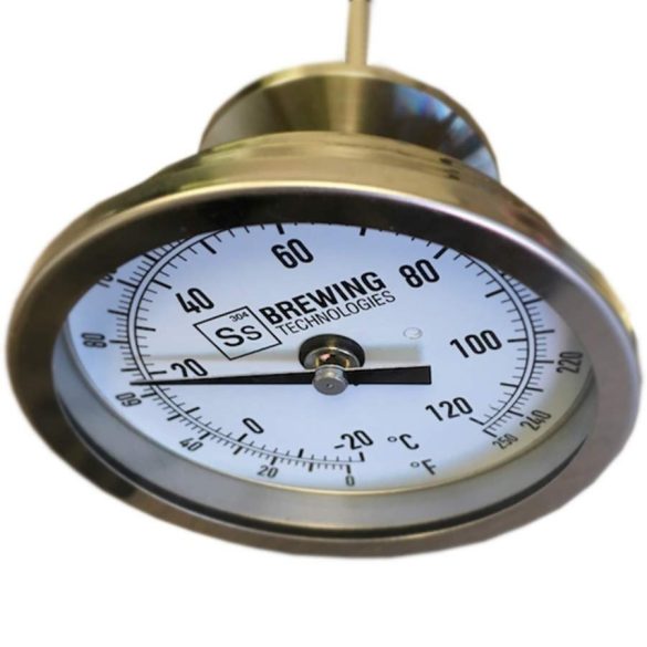 Ss Brewtech ™ hőmérő (Ss logóval) a TC sörfőző üstökhöz (TC Brew sörfőző üst, BME sörfőző üst, eKettle)