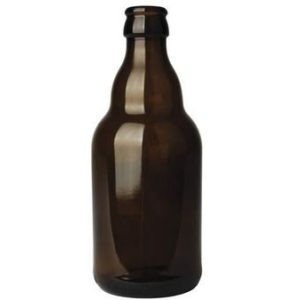 Steinie beer bottle 33 cl, brown, 26 mm, box 24 pcs