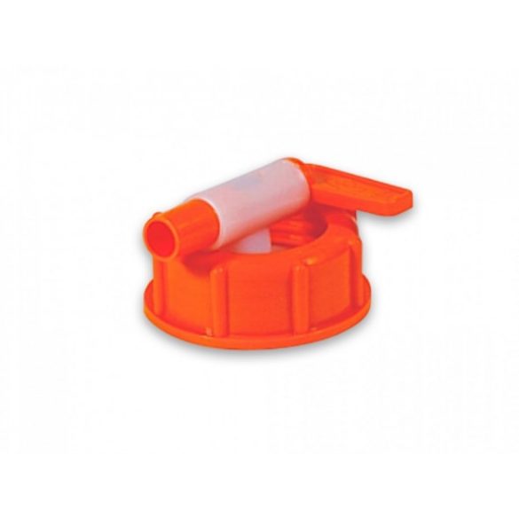 Tap plastic orange for rectangular barrels 60-500 l 