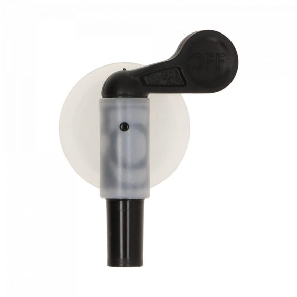 Tap PVC with back nut including 2 seals white/black 