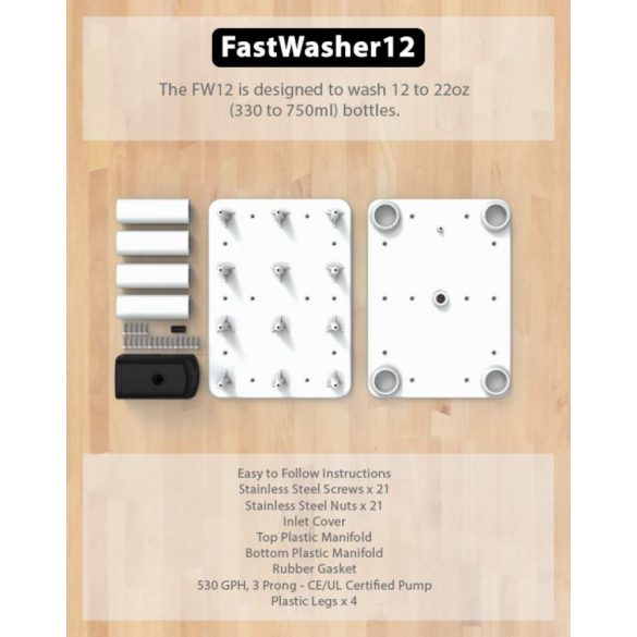  FastWasher 12 washing system for 12 bottles 