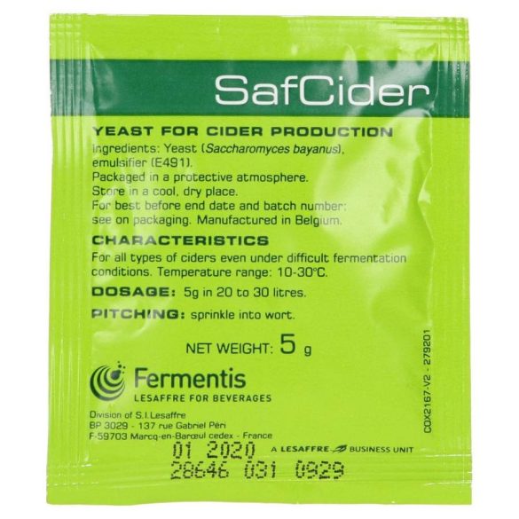  Fermentis dried yeast SafCider 5 g 