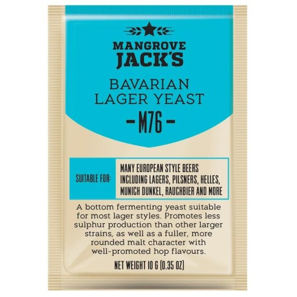 Szárított sörélesztő Bavarian Lager M76 - Mangrove Jack's Craft sorozat - 10 g