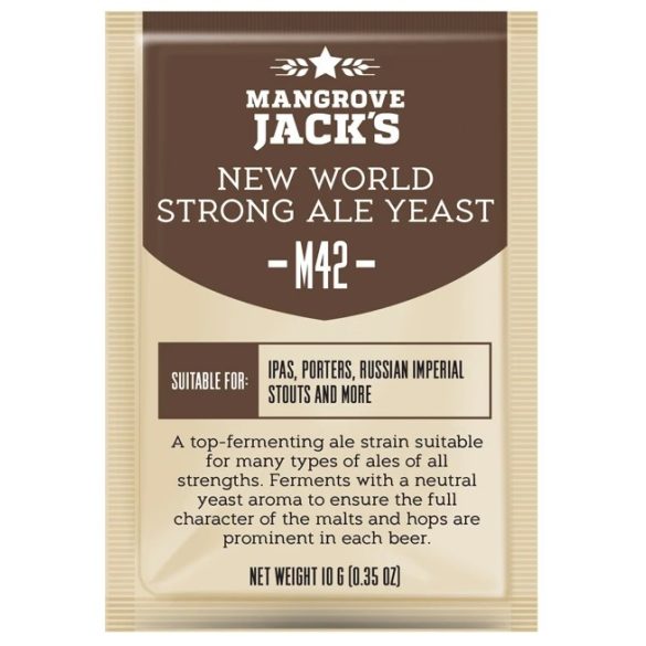 Szárított sörélesztő New World Strong Ale M42 - Mangrove Jack's Craft sorozat - 10 g