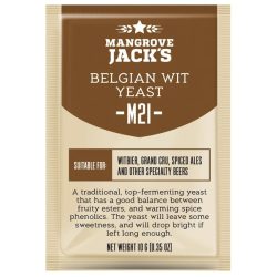   Szárított sörélesztő Belgian Wit M21 - Mangrove Jack's Craft sorozat - 10 g