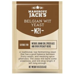   Szárított sörélesztő Belgian Wit M21 - Mangrove Jack's Craft sorozat - 10 g