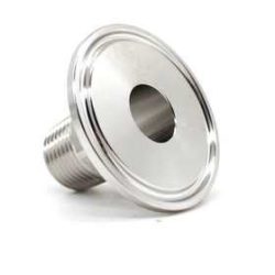   Stainless steel tri clamp threaded end with external 1" thread 2" tri clamp 64mm