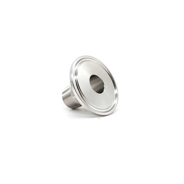 Stainless steel tri clamp threaded end with external 1" thread 2" tri clamp 64mm