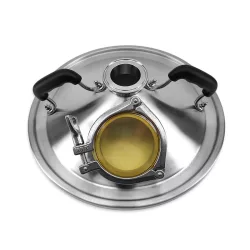  BrewZilla 35L Pro Sight Glass Distillation / Steam Condenser Lid - 2 Inch TC Top - 3 Inch PPSU Sight Glass