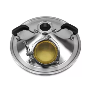 BrewZilla 35L Pro Sight Glass Distillation / Steam Condenser Lid - 2 Inch TC Top - 3 Inch PPSU Sight Glass