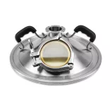 BrewZilla 35L Pro Sight Glass Distillation / Steam Condenser Lid - 2 Inch TC Top - 3 Inch PPSU Sight Glass