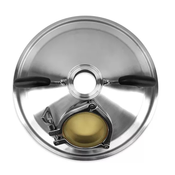 BrewZilla 35L Pro Sight Glass Distillation / Steam Condenser Lid - 2 Inch TC Top - 3 Inch PPSU Sight Glass