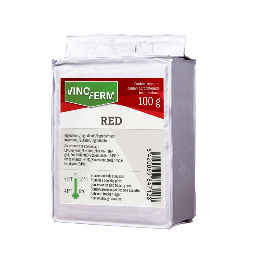 Száraz borélesztő Vinoferm Red 100 g
