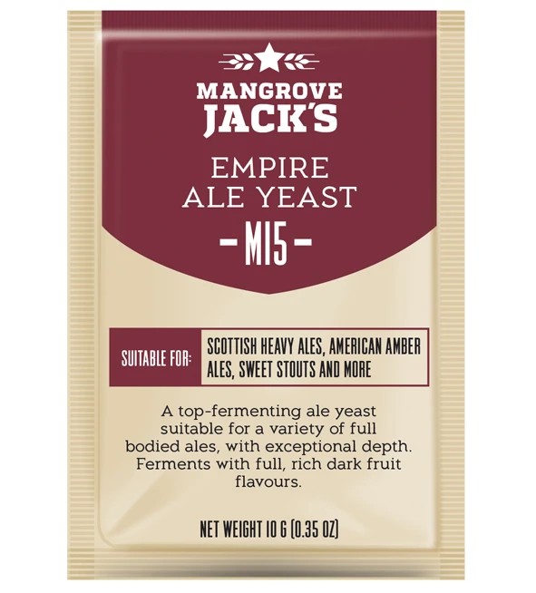 Szárított sörélesztő Empire Ale M15 - Mangrove Jack's Craft sorozat - 10 g